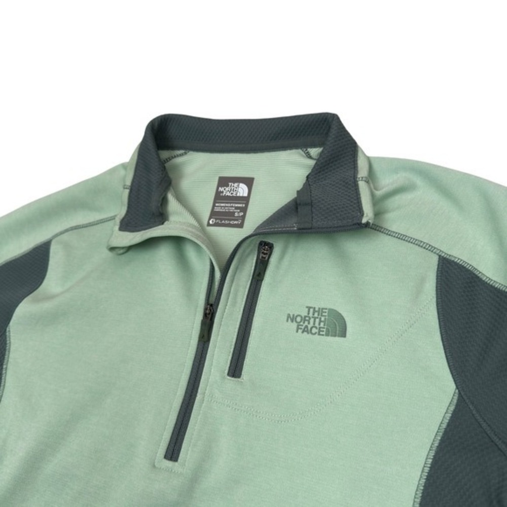 The North Face Motivation 1/4 Zip Pullover Womens S Sage Green FlashDry‎ Thumb